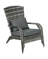 Streamdale Furniture Patio Wicker Adirondack Chair, Outdoor All