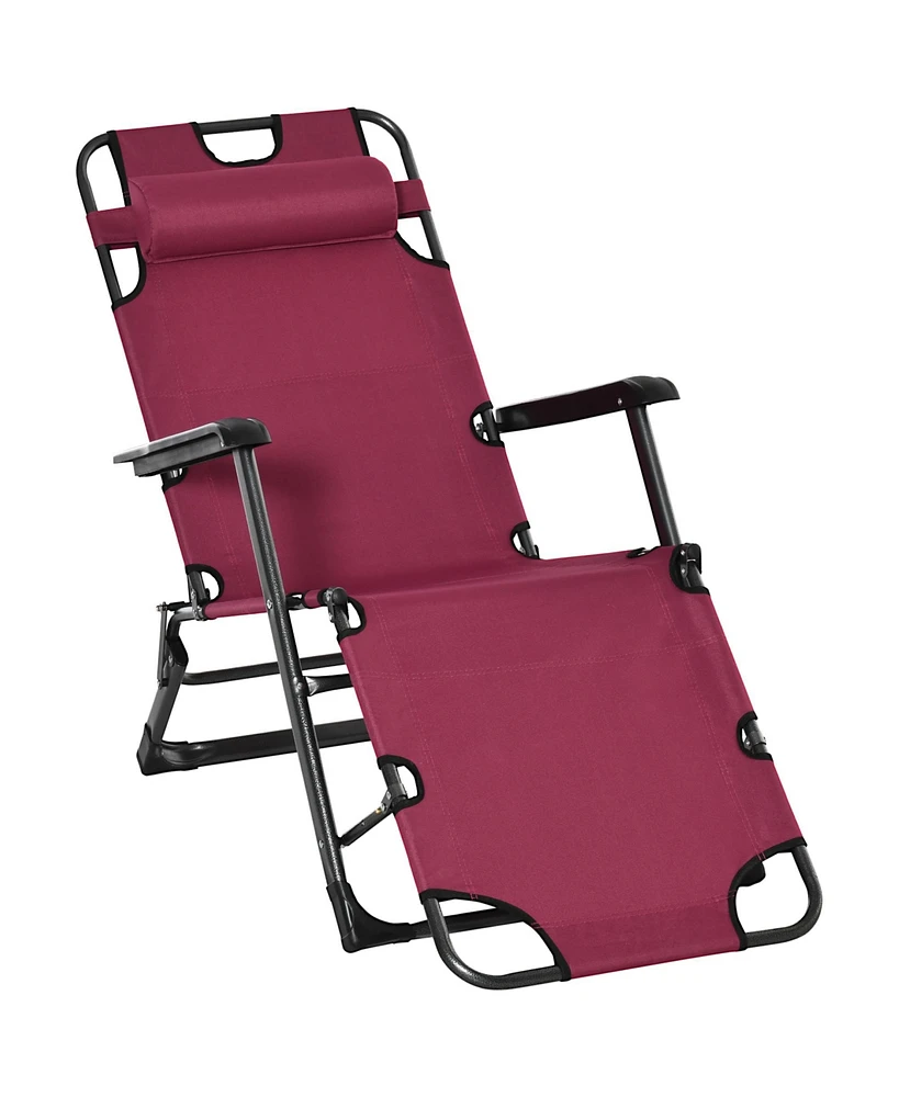 Streamdale Furniture Folding Chaise Lounge Chair for Outside, 2-in