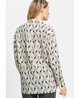 Olsen Women's Modern Retro Print Shirt
