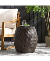 Outdoor Wicker 14.00" Patio Side Table
