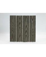 Wood Plastic Composite Deck Tiles Set of 20pcs, Composite Decking Resist Rust, Water, Weather, Easy to Diy & Maintain, Indoor&Outdoor, Ideal for Patio