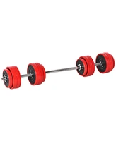 Simplie Fun Adjustable Dumbbell Set, 66lbs Convertible to Barbell Weight Set for Home Gym Women and Men Weight Lifting Training