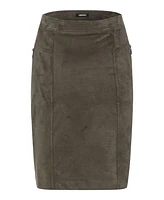 Olsen Women's Pull-On Full Suede Skirt