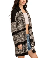 Lucky Brand Women's Fairisle Shawl Collar Open-Front Coatigan