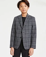 Michael Kors Big Boys Plaid Suit Jacket