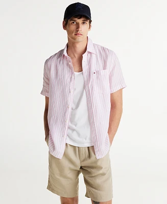 Tommy Hilfiger Men's Regular-Fit Stripe Linen Shirt