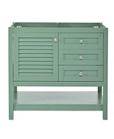 36" Bathroom Vanity without Sink, Free Standing Vanity Set with 2 Drawers & Soft Closing Doors, Bathroom Storage Cabinet with Solid Wood Feet (No