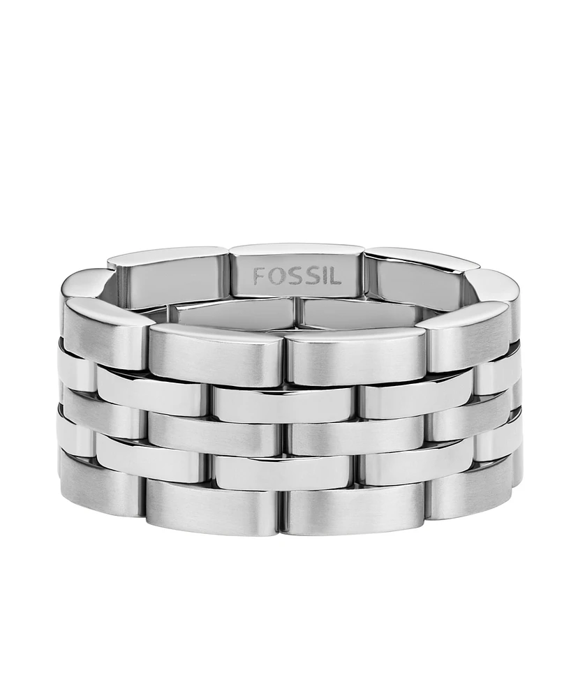 Fossil Arden Watch Links Stainless Steel Band Ring