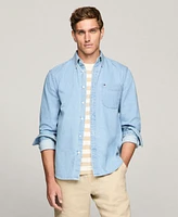 Tommy Hilfiger Men's Long Sleeve Button-Down Denim Shirt