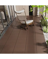 Streamdale Furniture 2FT Patio Deck Tiles, Diy Module Interlocking Decking Tiles Floor Tile, Easy and Quick Installation Court Tiles for Porch Poolsid