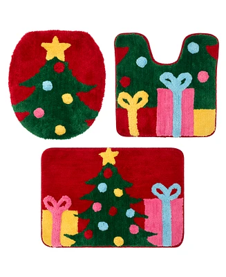 Avanti Christmas Tree Polyester Bath Rug Se