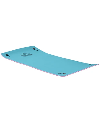 10' x 5' Floating Mat, 3-Layer Lily Pad Swimming Pool Floating Water Mat, Thick and Durable Water Activities Mat for Lake, Oceans