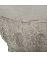 Delphinus Side Table: Modern Concrete Elegance For Outdoor Living
