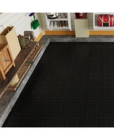 Simplie Fun 12 x 12 Inch Black Interlocking Deck Tiles Plastic Waterproof Outdoor All Weather Anti