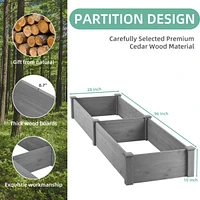 Streamdale Furniture Over Ground Raised Garden Bed 96x28x10", Large Long Planter Box for Outdoor, Tool-Free Assembly