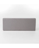 Spacious Storage Ottoman With No Assembly Required In Light Grey