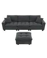 Simplie Fun 10059" Modern Convertible Sectional Sofa