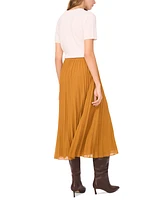 1.state Women's Sunburst Pleated Midi Skirt