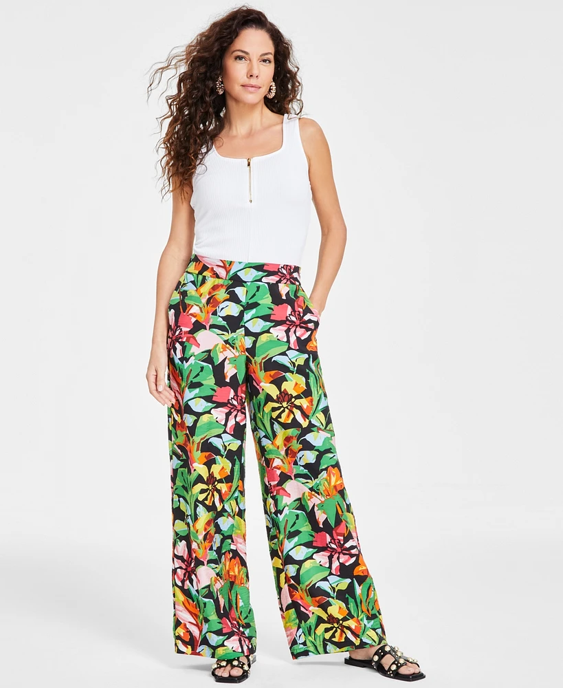 I.n.c. International Concepts Women's Floral-Print Wide-Leg Pants, Exclusively at Macy's