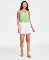 I.n.c. International Concepts Women's High-Rise Seamed Shorts, Exclusively at Macy's