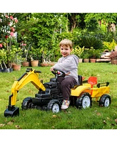 Streamdale Furniture Digger Ride-on Truck Kids Car with Horn, Excavator Ride