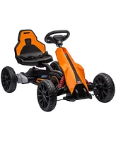 Simplie Fun 12V Electric Go Kart for Kids, Outdoor Ride-On Toy with Forward Backward Drive & Adjustable Speed, Gift for Child 3-8 Years Old