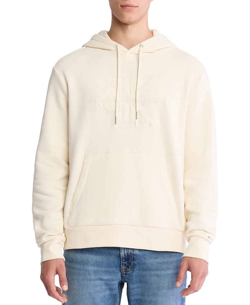 Calvin Klein Men's Embroidered-Logo Pullover Hoodie