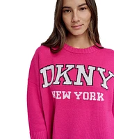 Dkny Jeans Women's Varsity Logo Crewneck Sweater