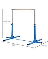 Streamdale Furniture Gymnastics Bar for Kids, Adjustable Height Gym Bar, Junior Training Kip Bar for Home, Built for kids 3+ Years, Blue