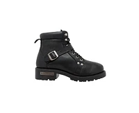 RideTecs Men's 6" Lace Zipper Boot Black