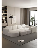 Streamdale Furniture 104.3270.86 Modular Sectional Sofa Sleeper Couch, Sectional Sofa with Chaise and Ottoman, Convertible U Shaped Modular Sofa Set.