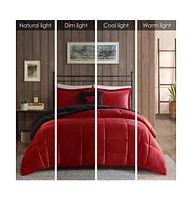 Plush to Sherpa Down Alternative Comforter Set