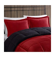 Plush to Sherpa Down Alternative Comforter Set