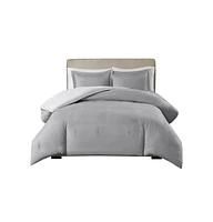Reversible Yarn Dyed Stripe Down Alternative Comforter Set