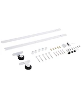 6' Rustic Interior Sliding Barn Door Mounting Hardware Kit, White