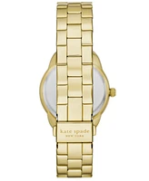 Kate Spade New York Women's Crosstown Three-Hand Gold-Tone Watch 34mm