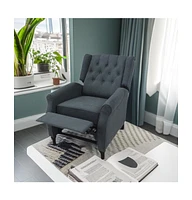 Slickblue Living Room Pull Button Sofa High Back Manual Recliner Chair for Comfort