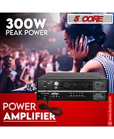 5 Core Power Amplifier 40W Rms 300W Peak With Usb Aux 3 Mic Input Stereo Receiver