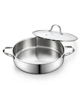 Cooks Standard 12-inch 5.5-Quart Multi-Ply Clad Stainless Steel Deep Saute Pan