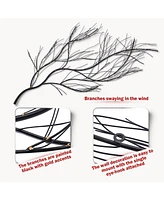 LuxenHome Black with Gold Metal Branch Wall Decor