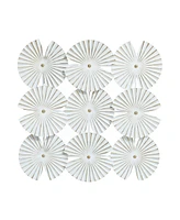 LuxenHome White and Gold Metal Abstract Seashell Wall Decor