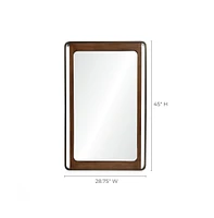 LuxenHome 45-Inch Tall Rectangular Rustic Open Metal Frame Accent Wall Mirror