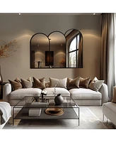 LuxenHome Triple Arch Framed Wall Mirror