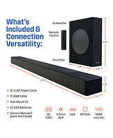 Westinghouse 5.1.2 Channel Sound Bar for Smart Tv, Surround Sound w/Dolby Atmos & Dolby Digital Plus, Wireless Subwoofer, Height Speakers, Bluetooth,