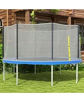 Streamdale Furniture Trampoline Safety Net for 14ft Round Trampoline with 8 Straight Poles, Weather-Resistant Trampoline Net Replacement Enclosure wit