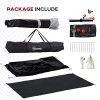 Streamdale Furniture Shower Tent, Pop Up Privacy Shelter for Camping, Dressing Changing Room, Portable Instant Outdoor Shower Tent Enclosure w/ 2 Room