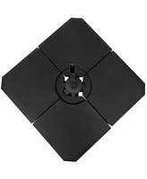 4-Piece Heavy Duty Cantilever Offset Umbrella Stand Base Weight, 264 lb. Capacity, Easy to Fill with Water or Sand