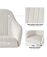 Modern 360-degree Swivel Velvet Task Office Chair