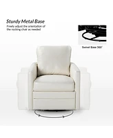 Hulala Home Traditional Terrance Swivel Chair with Metal Base