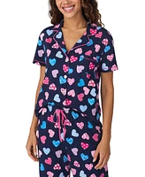 Cuddl Duds Women's Cropped Short-Sleeve Pajama Set